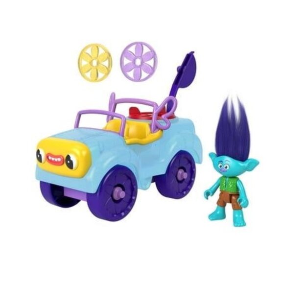 Imaginext DreamWorks Trolls Branch Figure and Buggy Toy Car Projectile Launcher - Picture 1 of 6
